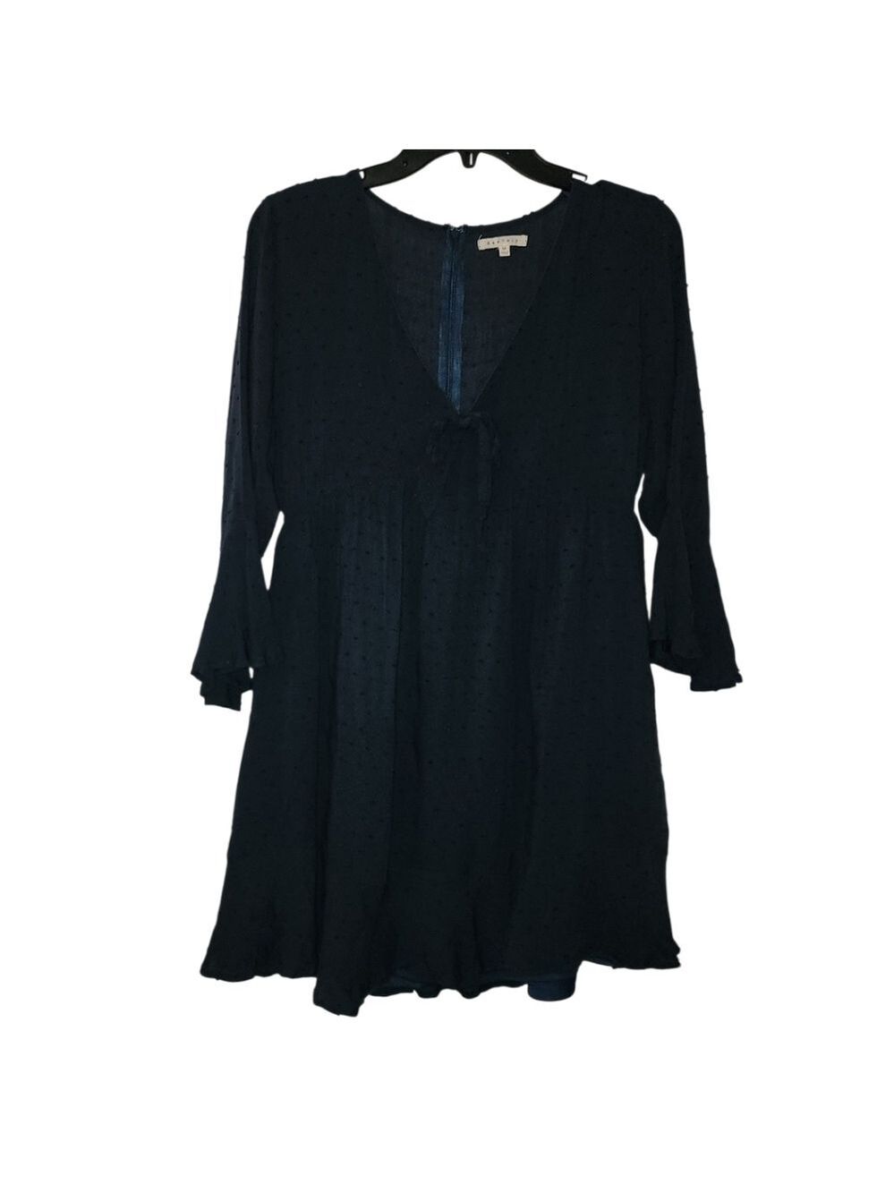 BaeVely Blue Dress 3/4 Sleeve Size Medium